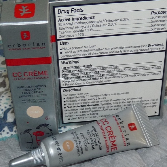 ๐ $12 - CLAIR Erborian CC Creme High Definition Radiance Face Cream .17oz - Picture 1 of 5